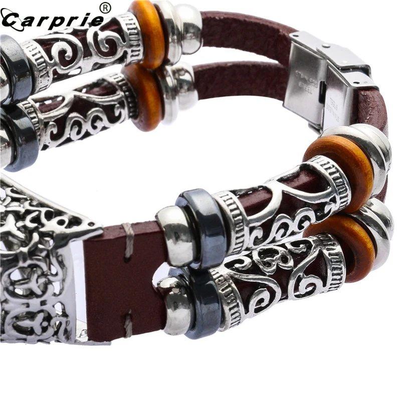 

CARPRIE Ethnic Style Replacement Leather Wristband For Xiaomi Mi Band 3 Smart Watch Bracelet Replacement Straps Bands 90130