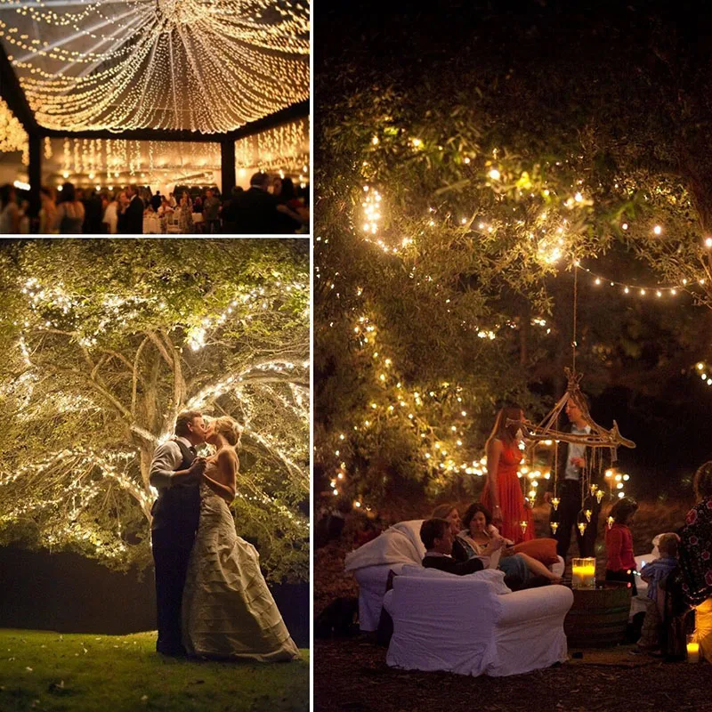 

LED Solar String Lights Outdoor Waterproof Copper Wire Chrismas Lights Garden Wedding Decoration Night Lamp Holiday Xmas Party