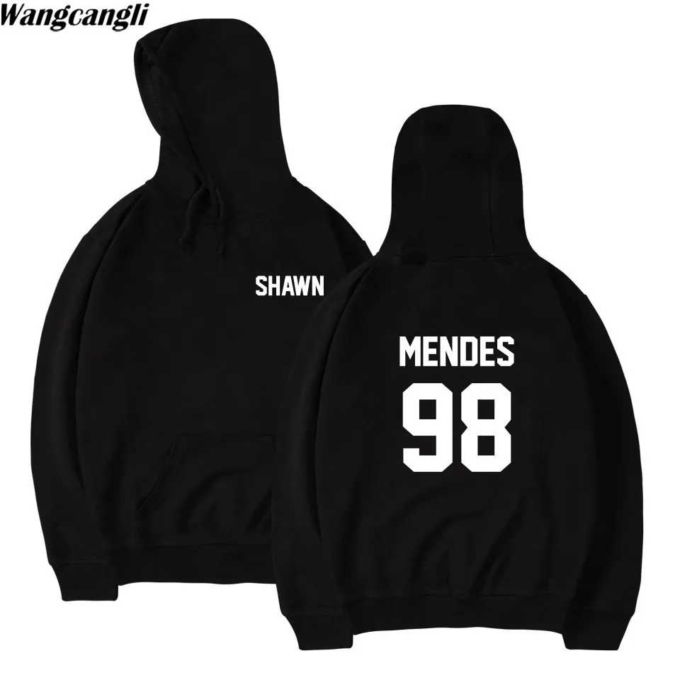 Толстовка в стиле Харадзюку С Капюшоном толстовка с надписью Shawn Mendes 98 куртка