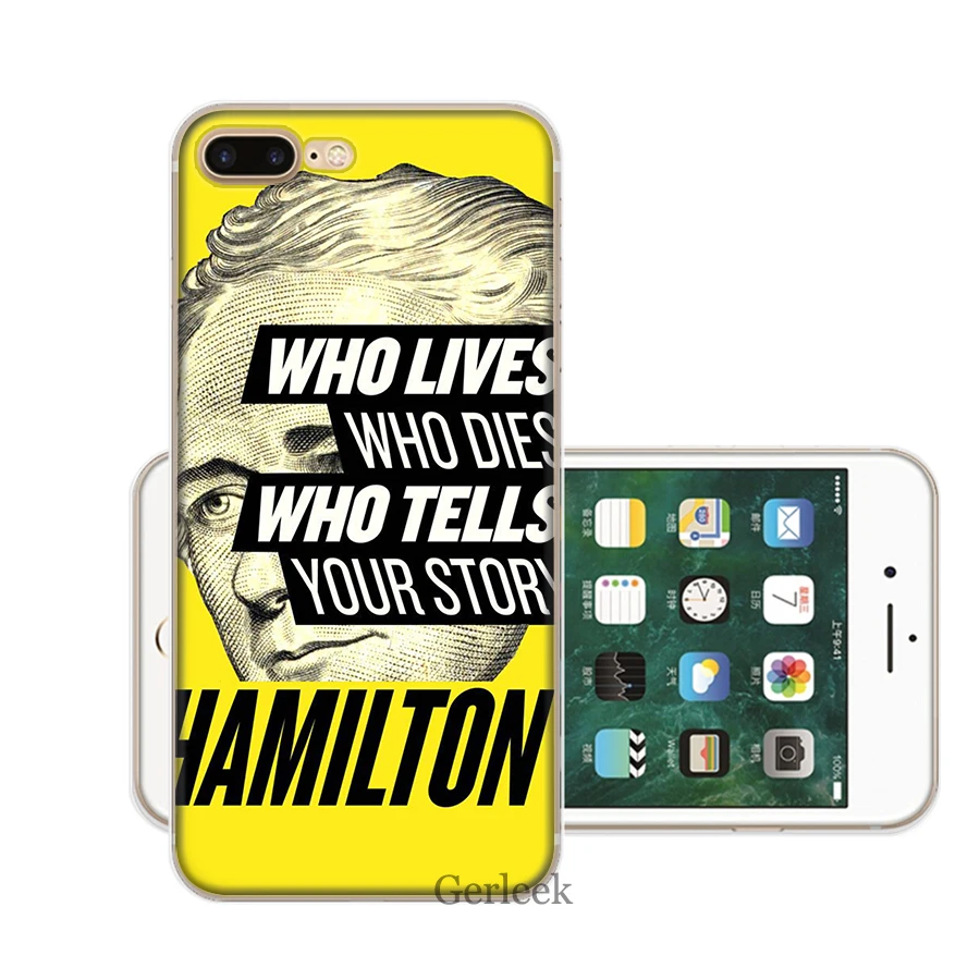 5 Hamilton музыкальная лирика Телефон чехол для iPhone 7 8 6 6S 5 5S SE iPhone 11 Pro XR X XS максимальный чехол - Цвет: 5