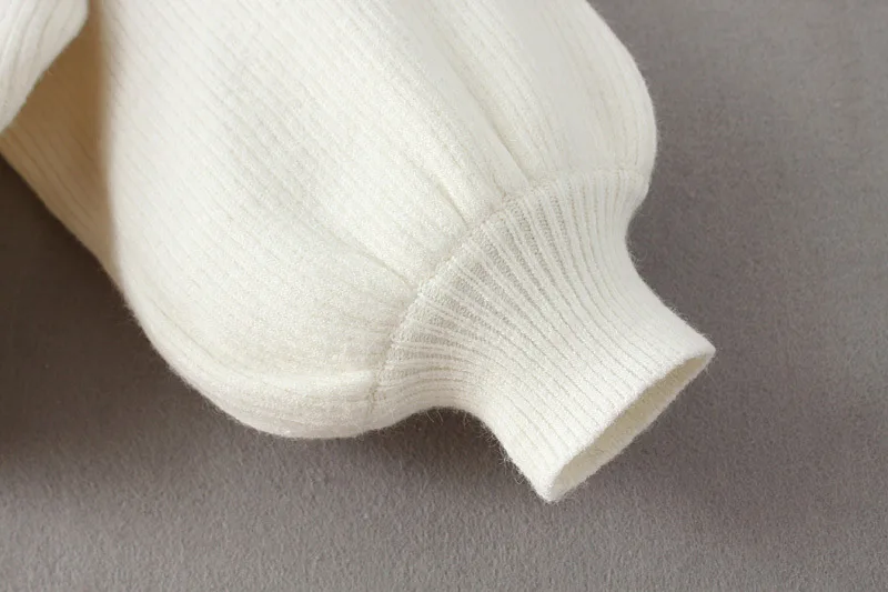 Осень-зима 2018 Женский вязаный свободный свитер с длинным рукавом пуловер высоким