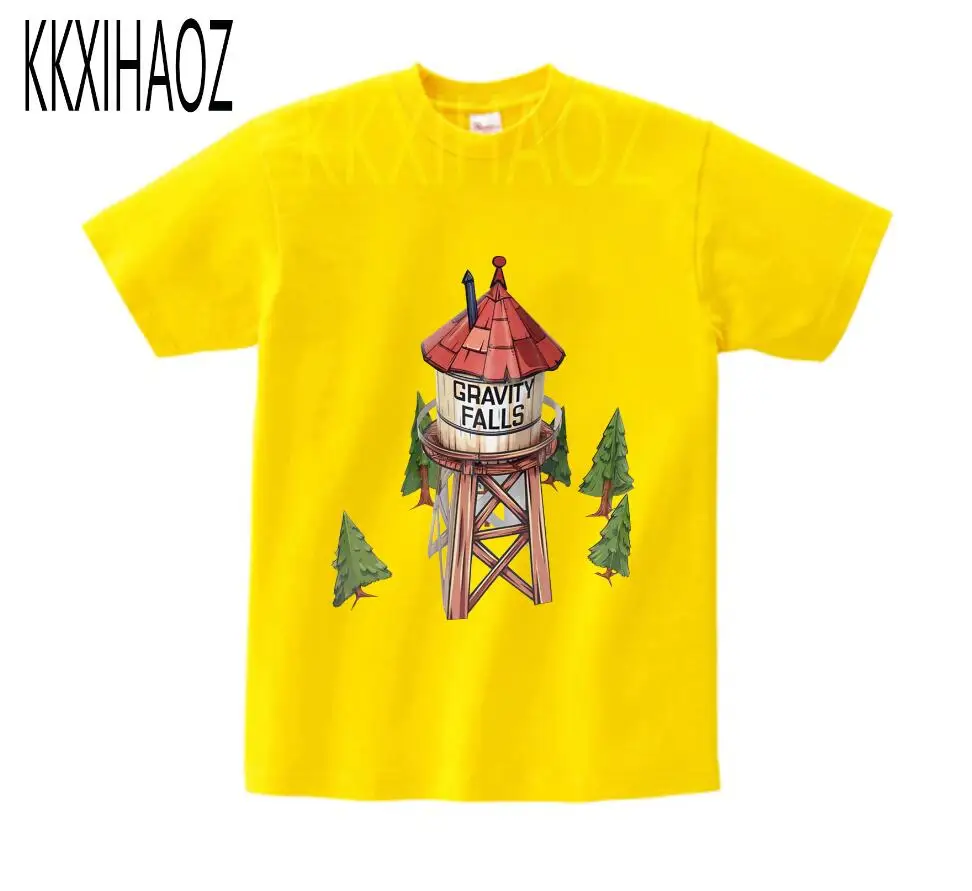yellow childreTshirt Футболка с принтом «Gravity Falls» для мальчиков и девочек, футболка с принтом «Mabel Dipper Pine», Забавная детская одежда, Enfant, лето, футболка с короткими рукавами - Цвет: yellow childreTshirt