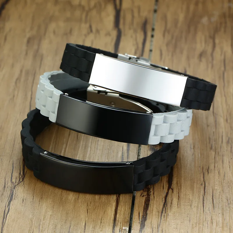 Mostyle силиконовые браслеты для мужчин из нержавеющей стали с именем даты