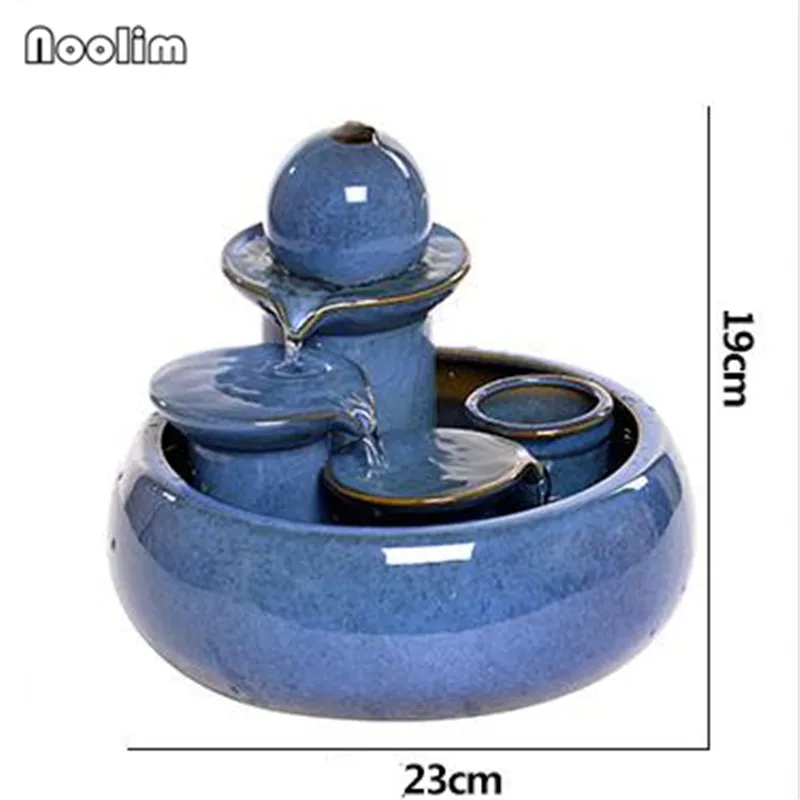 Элегантные керамические фонтаны для воды украшения гостиной фэн шуй Колесные