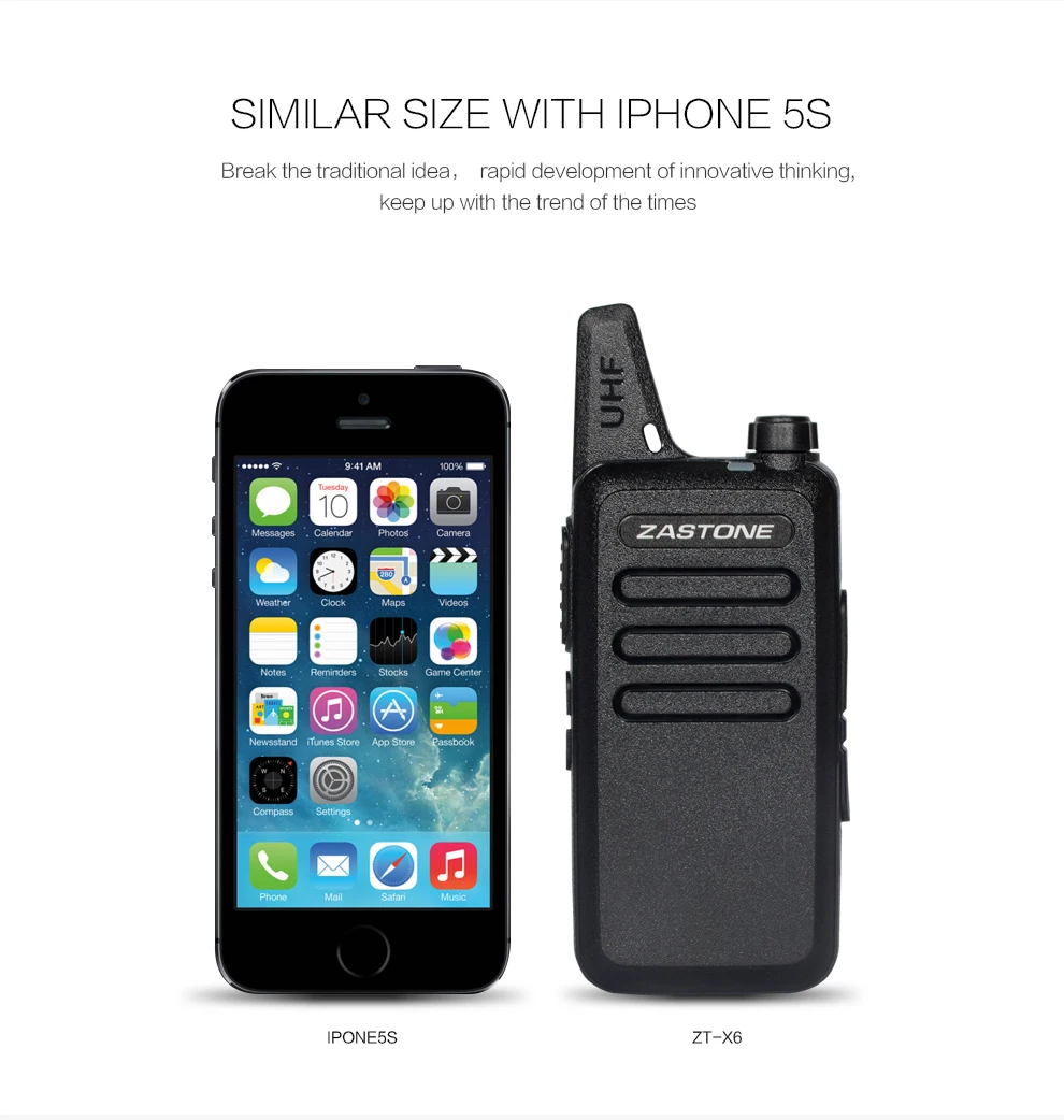2022.NEW 6PCS Zastone X6 Mini Walkie Talkie 400-470 UHF Walkie Talkie Portable Handheld Radio Comunicador Two-Way Ham Radio enlarge