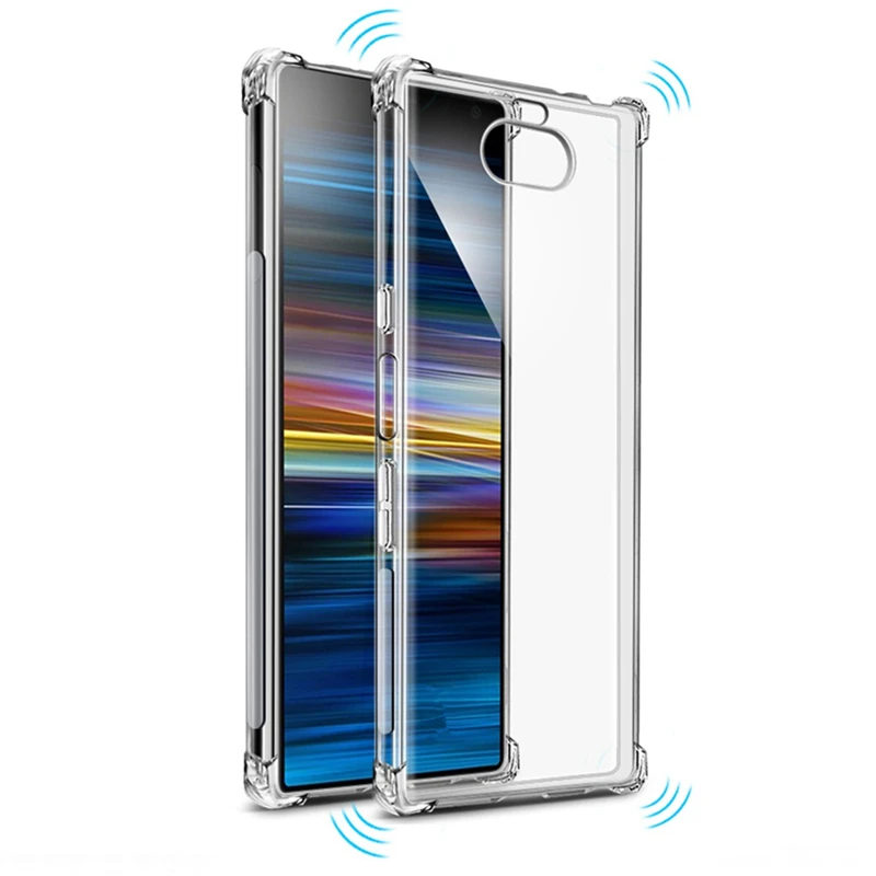 4 Защита углов амортизация Кристалл Мягкий ТПУ чехол для sony Xperia 8 5 10 Plus Ace L3 XZ2 XZ3 XZ1 X 1 Compact XA чехол