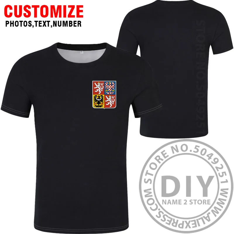 Style 8 Футболка в чешском стиле; ; изготовление под заказ; номер cze; футболка с национальным флагом; Цвет Черный; одежда для колледжа - Цвет: Style 8
