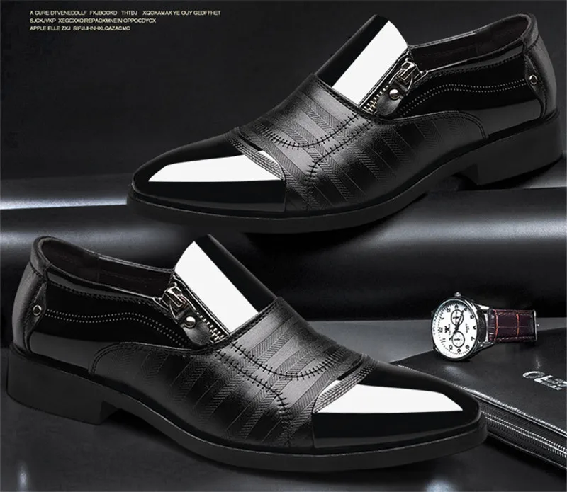 Новинка; мужские качественные туфли из лакированной кожи; Zapatos de hombre; черные кожаные мягкие Мужские модельные туфли; мужские классические оксфорды на плоской подошве