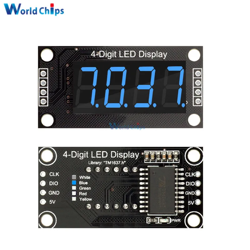 0.36 Inch 0.36" 4-Digit Red/Green/Yellow/Blue/White LED Display Tube Decimal 7 Segments TM1637 Module For Arduino size 30x14mm images - 6