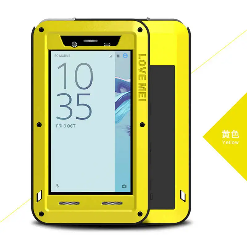 LOVE MEI для SONY Xperia X Compact чехол+ стекло Gorilla glass полный защитный Алюминиевый противоударный защитный чехол для SONY X Compact чехол