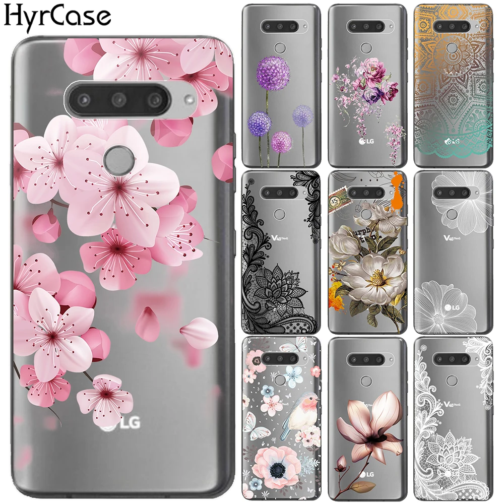 Hyr чехол цветок силиконовый для LG V40 ThinQ сексуальный кружевной Цветочный Мягкий