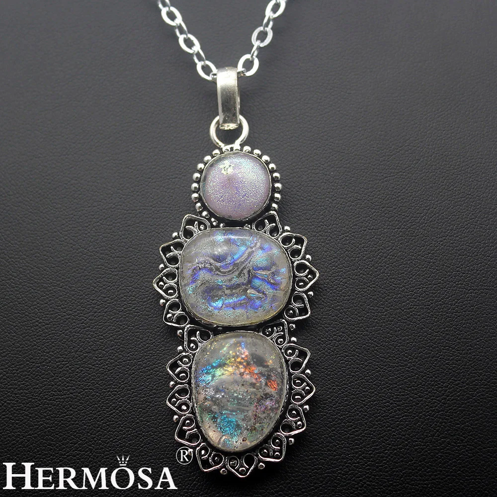 Hermosa ювелирные изделия передовые уникальные модные дихроическое стекло
