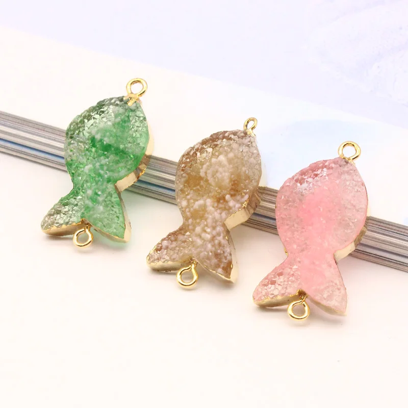 2 шт. полимерный камень животное браслет соединитель очаровательные находки