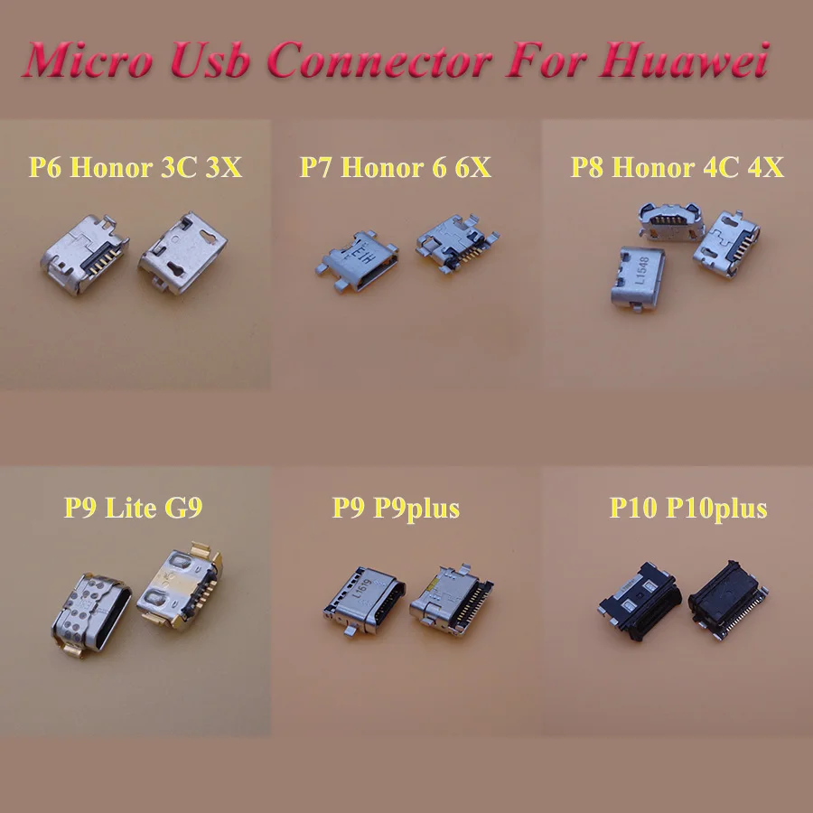 1 шт. разъем Micro USB Sockect для Huawei P6 P7 P8 P9 P10 Lite Plus G9 зарядный порт штекер Honor 3C 3X 4C 4X 6