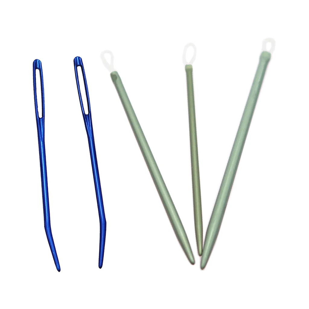 5 шт. алюминиевый большой глаз с изогнутым кончиком гобелен штемпелюя игла +