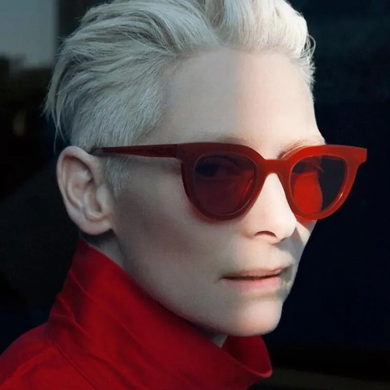 

2018 Trendy Cat Eye Sunglasses Women Men Brand Designer PC Frame Sun Glasses UV400 Eyewear oculos de sol feminino
