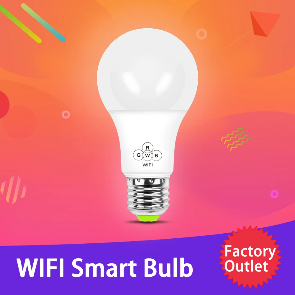 Умная музыкальная лампа с поддержкой Wi-Fi 4 5 Вт E27 RGBW + CCT регулируемой яркостью