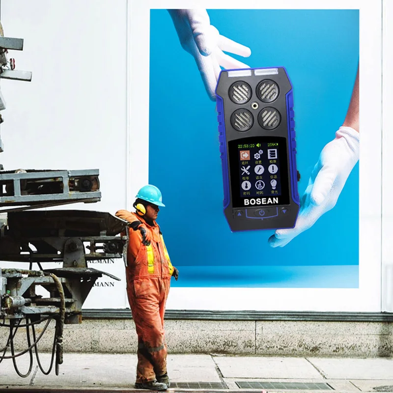 Детектор газа кислородный O2 H2S окись углерода CO легковоспламеняющийся 4 в 1