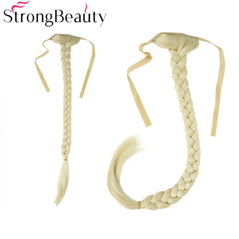 613 StrongBeauty, длинный рыбий хвост, коса, конский хвост, наращивание, Синтетическая лента, шиньон, 16 цветов - Цвет: 613
