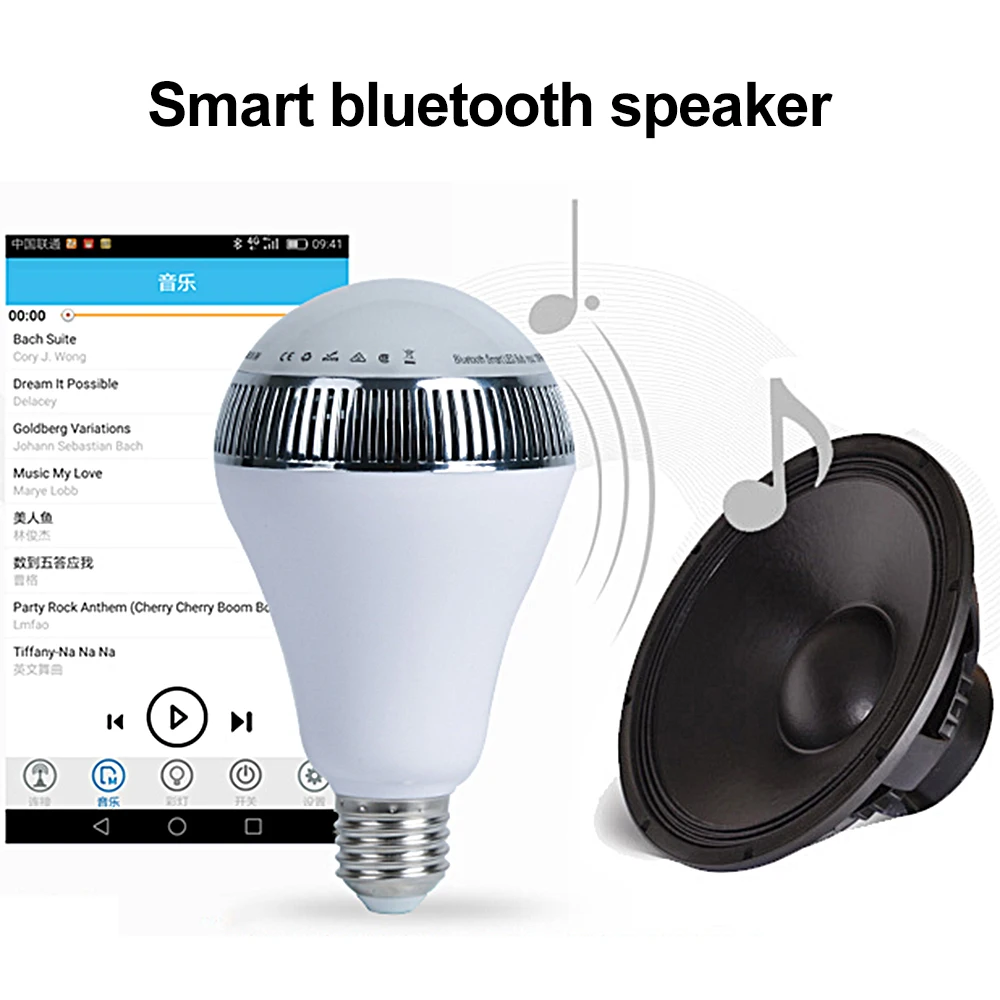 Умная лампа RGB E27 с поддержкой Bluetooth 4 0 и регулировкой яркости|Светодиодные лампы