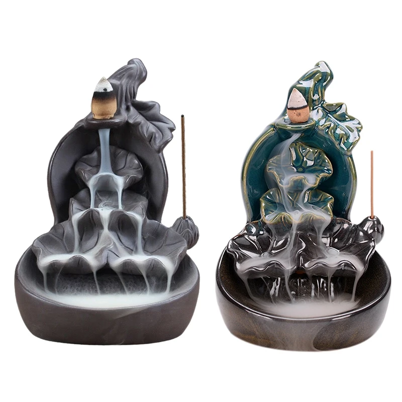 Тыква и Лотос водопад обратного потока благовония горелки центрифуга фиолетовая