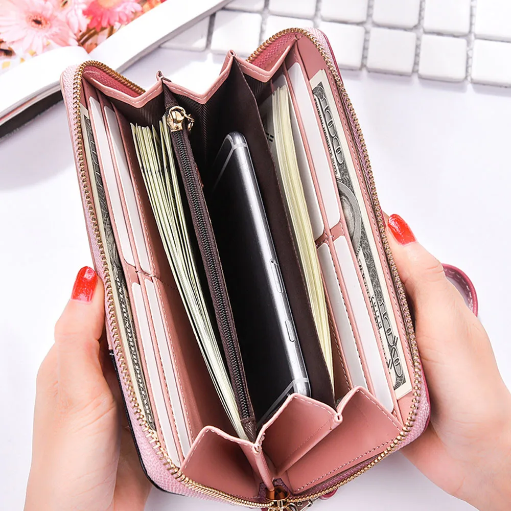Женский кожаный кошелек Aelicy Длинный из лаковой кожи для отдыха 2019|leather wallet|wallet