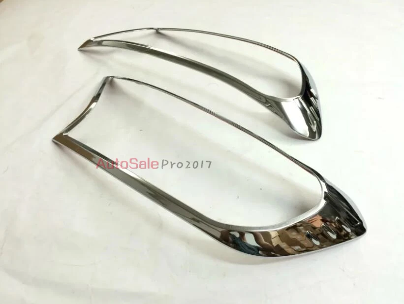 

Silver ABS Chrome Front Head Light Head Lamp Frame cover trim 2pcs for Ford Everest Endeavour 4Dr SUV 2015-2016