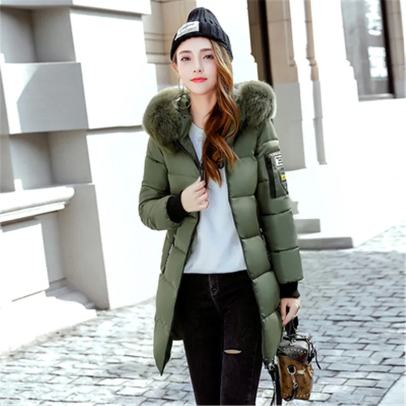 Женская куртка с большим меховым воротником Lange Winterjas Dames Parka Femme 544 зима 2020 | одежда