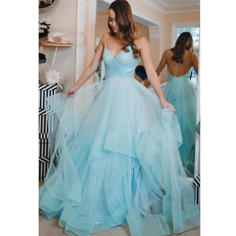 Сексуальные вечерние платья с открытой спиной vestidos de noche Голубые Вечерние на