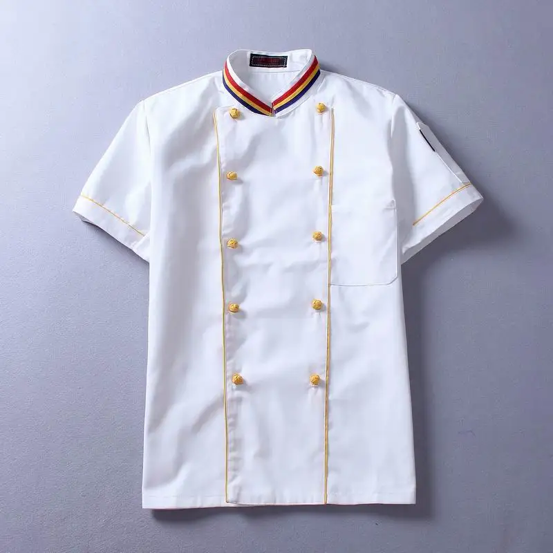 

short sleeve chef uniform aummer chef clothing chinese restaurant uniform summer cook work wear