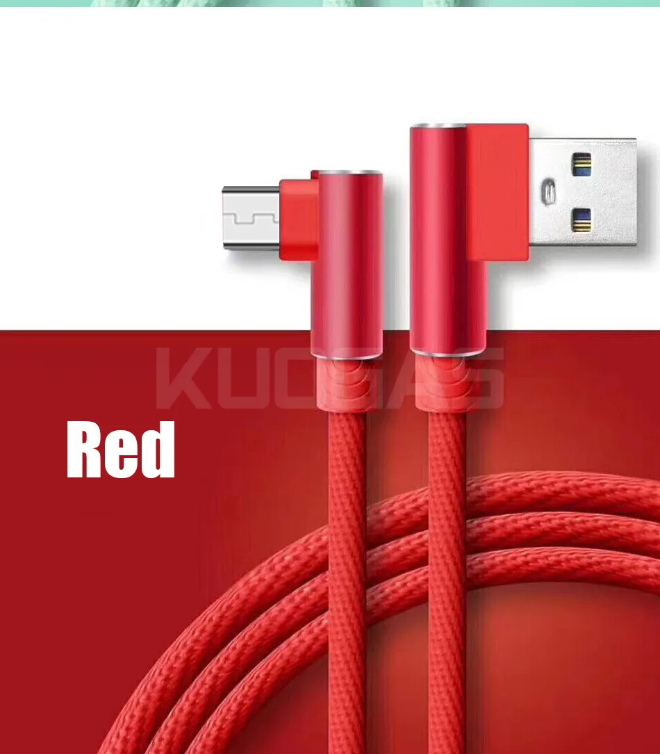 1 м 2 м 3 м 90 градусов USB зарядное устройство для передачи данных Быстрый кабель для Xiaomi Redmi для samsung для huawei Honor телефон происхождения длинный шнур Быстрая зарядка