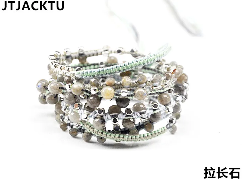 

Женский браслет с отделкой из Лабрадорита 6