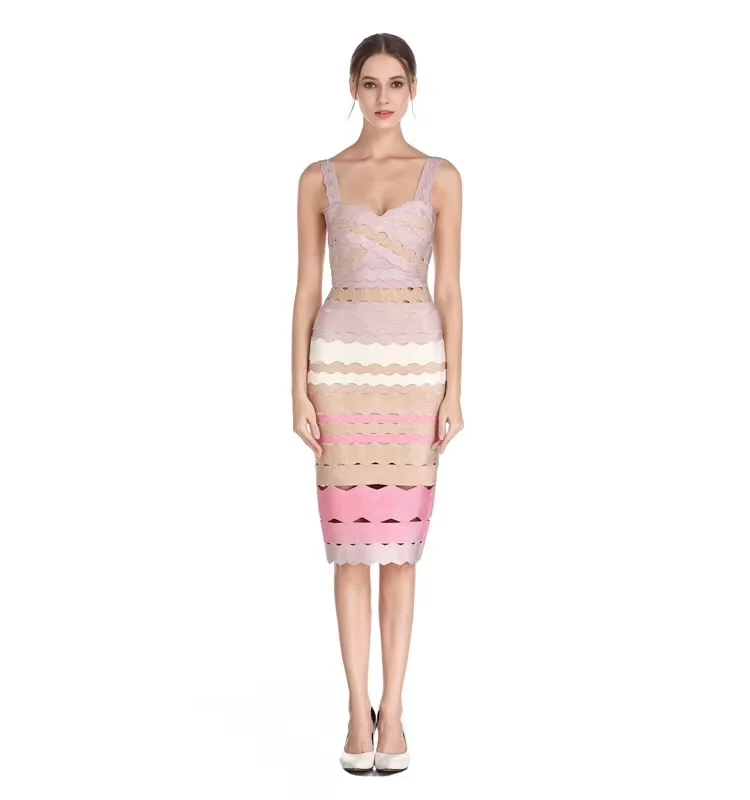 Высокое качество хаки черный скольжения жаккард геометрический Bodycon вискоза