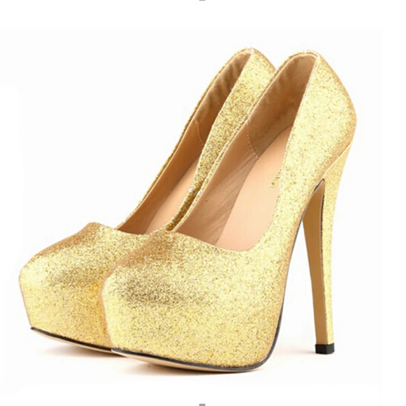 Пикантные женские туфли-лодочки Вечерние на платформе и очень высоком каблуке 16