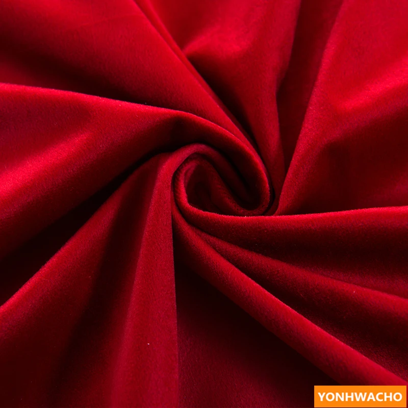 Custom curtains Simple modern festive wedding room solid red velvet thick cloth blackout curtain tulle drapes N925 | Дом и сад