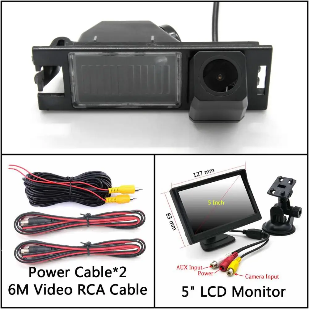 Full HD камера заднего вида для hyundai New Tucson IX35 2005 2006 2007 2008 2009 2010 2011 2012 2013 парковочное зеркало - Название цвета: Cam Add 5 inch LCD
