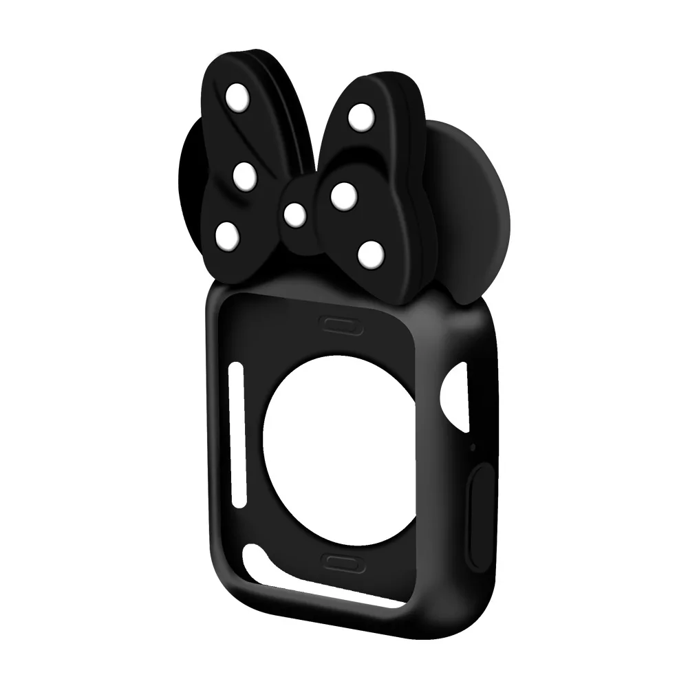 black black Силиконовый чехол для Apple 5, 4, 3, 2, 1, серия 5, 4, 3, 2, ремешок для часов 42, 38 мм, iWatch, для женщин и мужчин, Мягкий защитный чехол из ТПУ - Цвет ремешка: black black