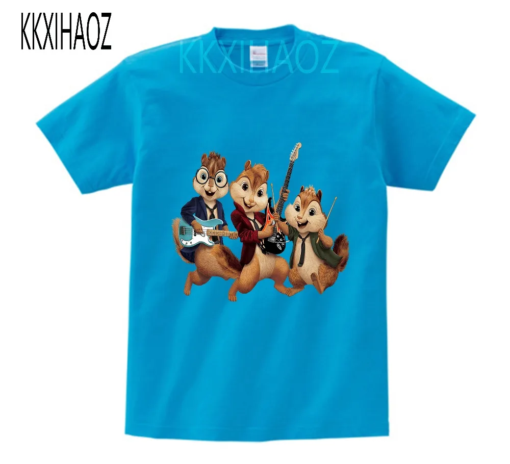 Куртки Alvin and the chipmunk красная хлопковая Футболка 2019 Детская летняя дышащая одежда