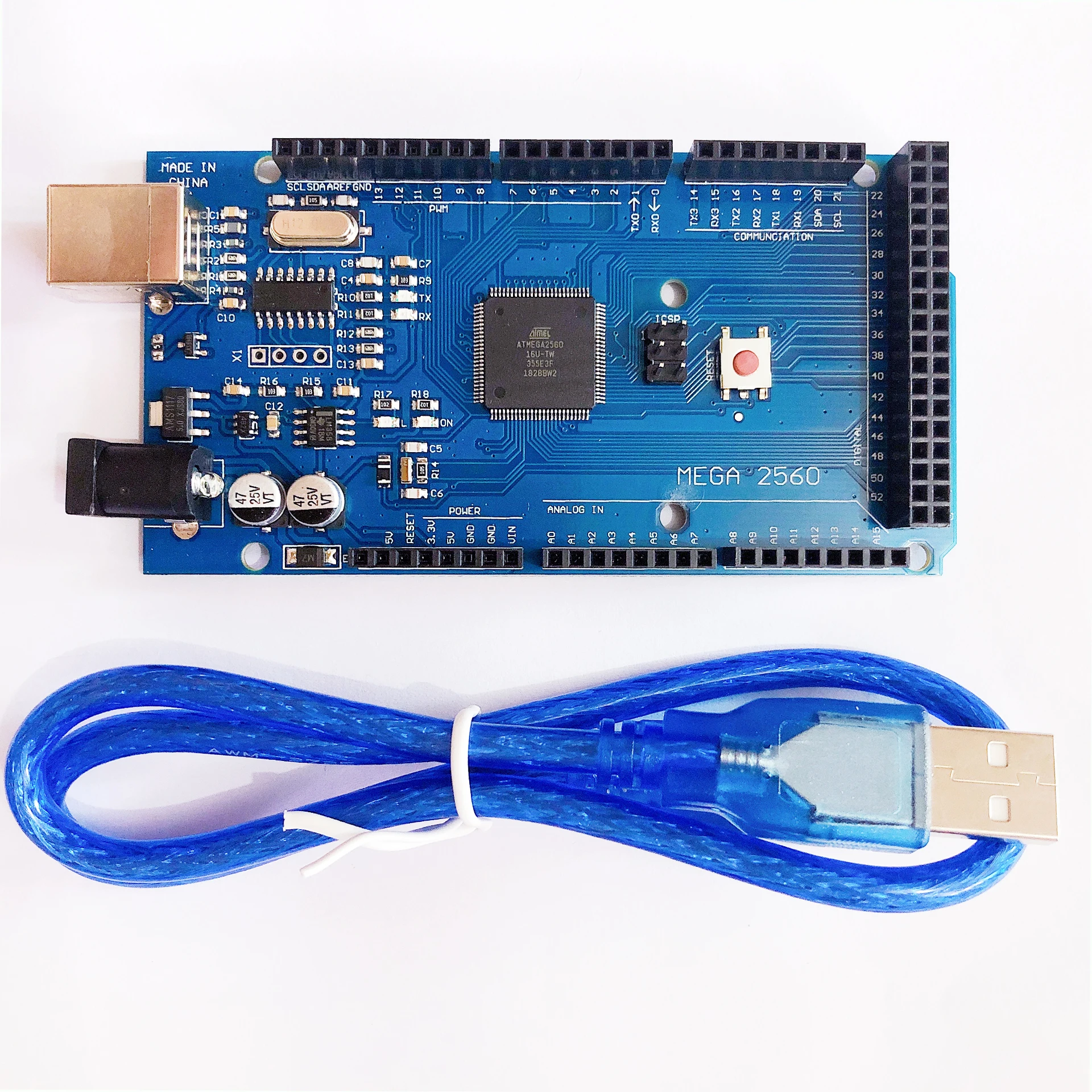 Комплект Reprap Ramps 1,6 с Mega 2560 r3+ Heatbed MK2B+ 12864 ЖК-контроллер+ DRV8825+ механический переключатель+ кабели для 3D-принтера