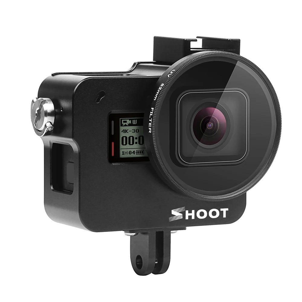 CNC алюминиевый сплав клетка аксессуары набор для GoPro Hero 7 6 5 Черный Защитный корпус