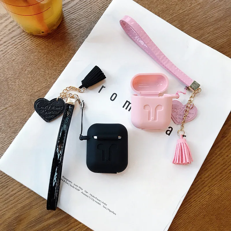 Модный простой милый силиконовый чехол для Apple Airpods Air pods Bluetooth наушники зарядная