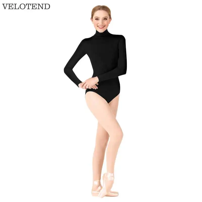 2018 Rushed Sale Spandex Velotend Women Gymnastics Leotard Ballet Dancewear Lycra Female Long Sleeve Lady Bodysuit Tights | Тематическая