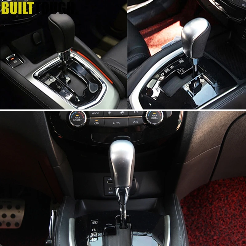 Наклейка для Nissan Rogue x Trail t32 2014 2016 For Sentra 2013 2015 AT Chrome чехол рычага переключения