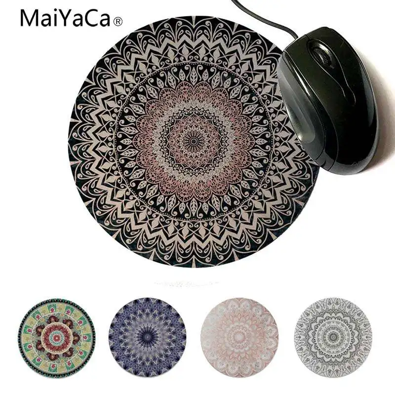 

MaiYaCa warm winter mandala small Mouse pad PC Computer mat 20x20cm 22x22cm diameter round mouse pad