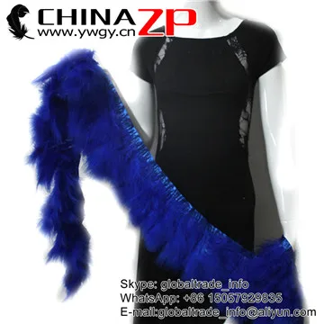 royal Blue Ведущим поставщиком chinazp фабрики Одежда высшего качества Красный окрашенных Турция Марабу оперение перья Обрезать Fringe - Цвет: royal Blue
