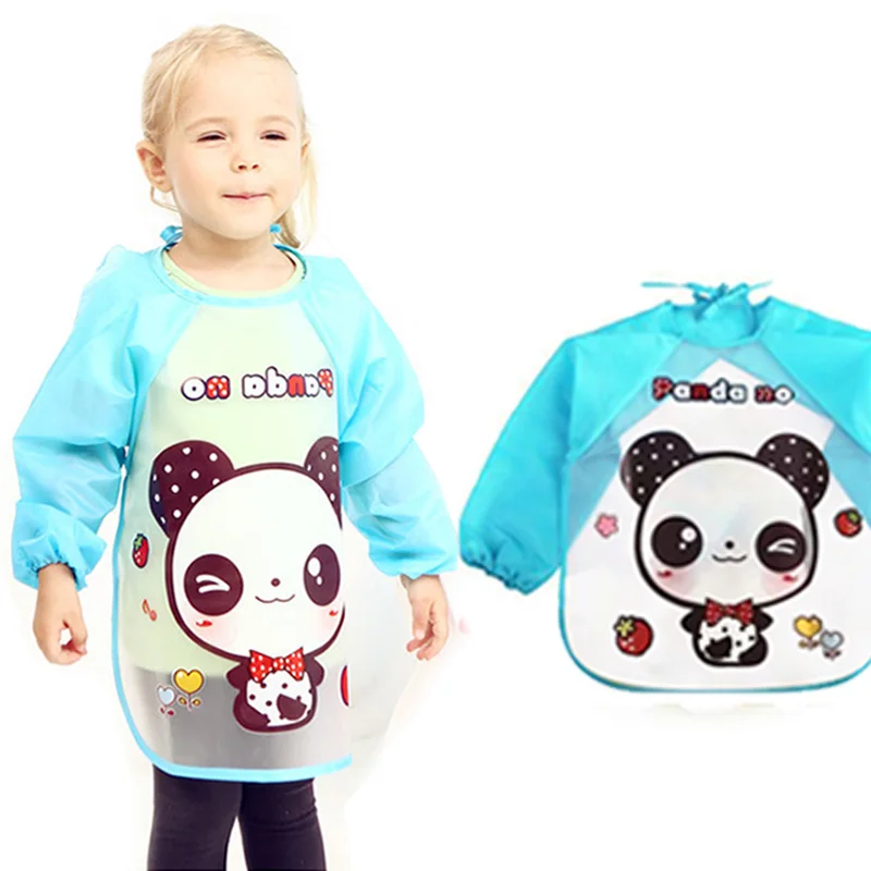 Baby Bibs Burp Children Cartoon Drawing Eating Feeding cloths Waterproof Long Sleeve Infant Newborn Bib Apron Saliva Towel |