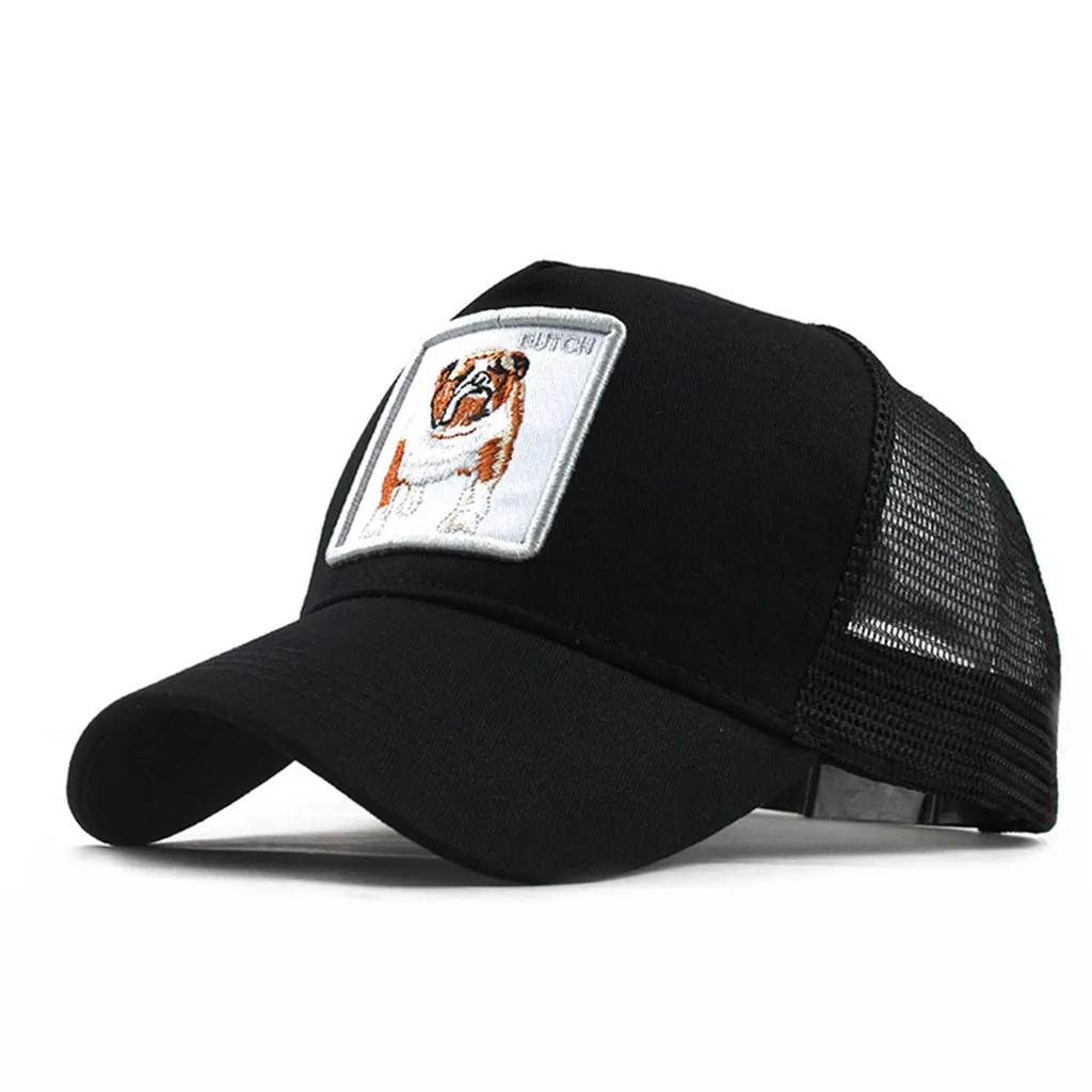 

Women Baseball Caps Cotton Unisex Mesh Breathable Animal Embroidery Fashion Caps Adjustable Sunshade Outdoor Sports Sun Hat
