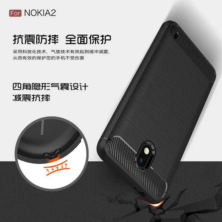 Противоударный кожаный чехол для Nokia 2 Nokia2 TA-1029 TA-1035 для Nokia 3, задняя крышка для телефона, тонкий защитный чехол, fundas coque Etui>