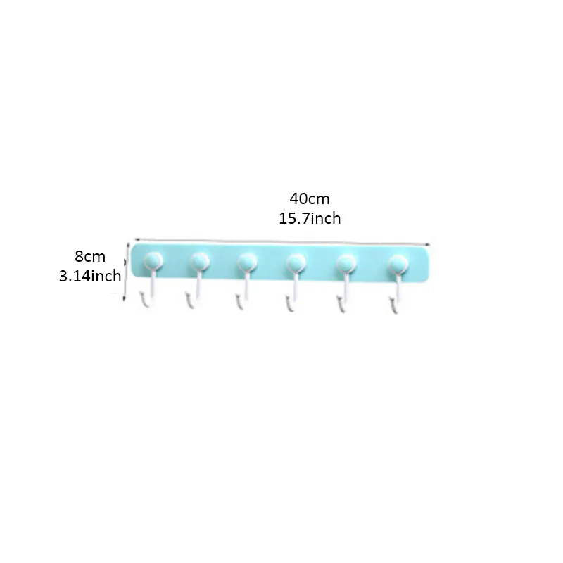 Домашний держатель для хранения крепкие настенные вешалки 6 крючков настенный