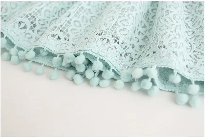 2017 new fashion kids girls flare sleeve lace dress children toddler full hallowing pom fall clothing | Детская одежда и обувь